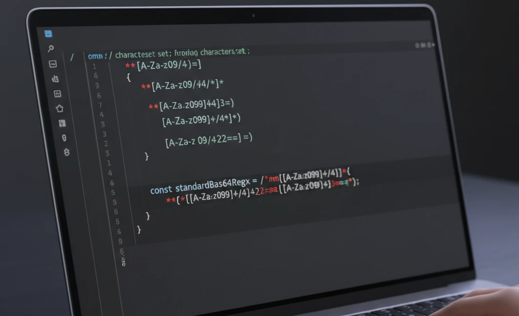 Regular Expression snippet for validating Standard Base64 strings including the padding check.