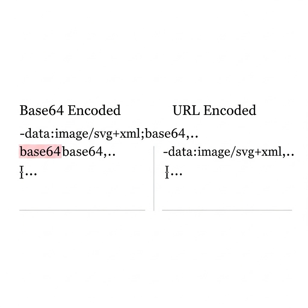 Comparison of the two major methods for SVG data URI encoding.