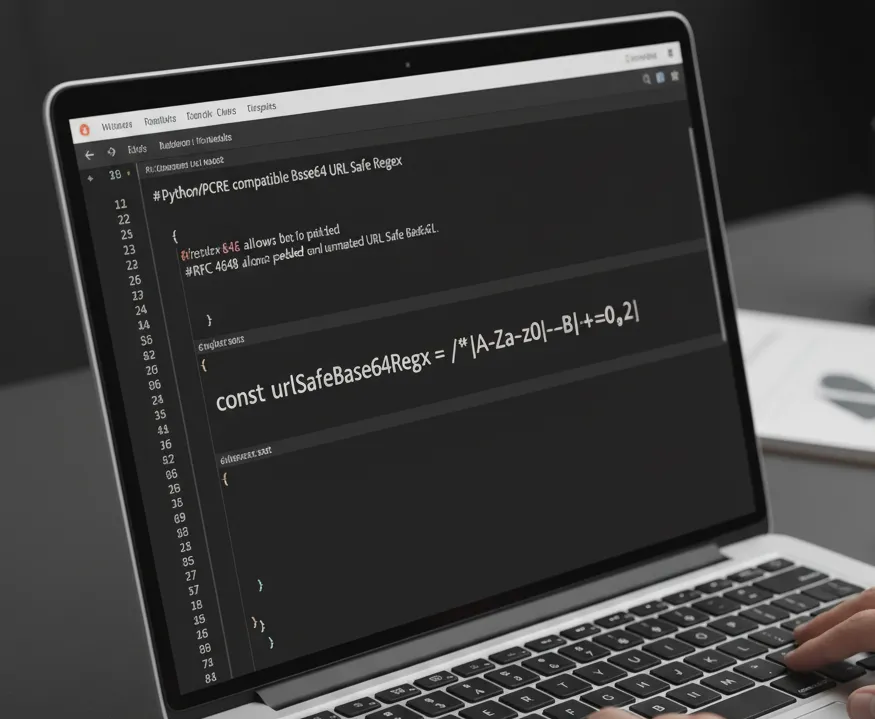  Code snippet for the base64 URL safe regex pattern, supporting the alternate character set.